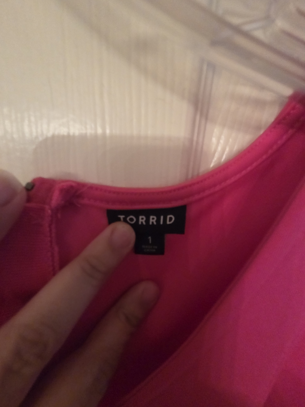 torrid Hot Pink Fit-and-Flare V-Neck Dress - Picture 2 of 2